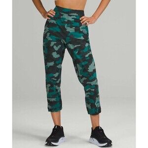 Lululemon Adapted State High Rise Jogger Crop 23” Camo Tidewater Teal Size 6